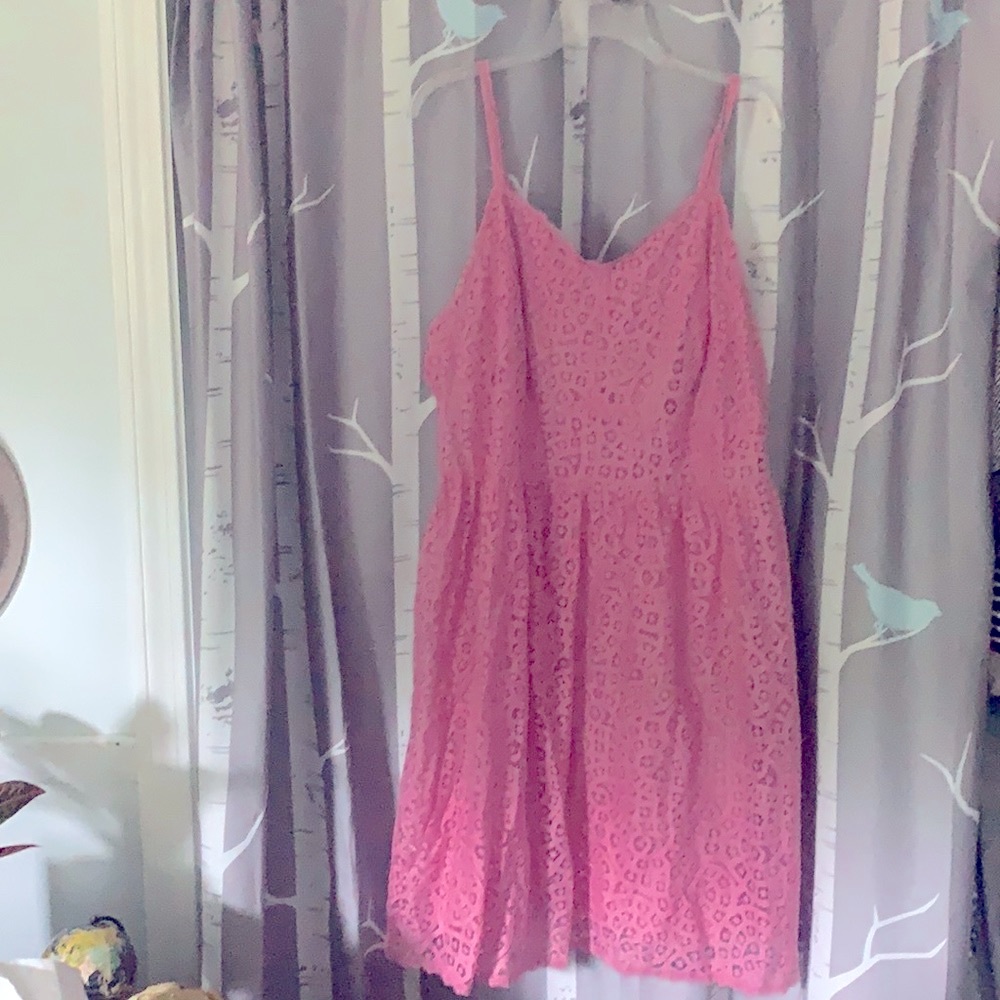 Pink eyelet dress